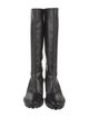 Valentino Rockstud Accents Leather Rain Boots
