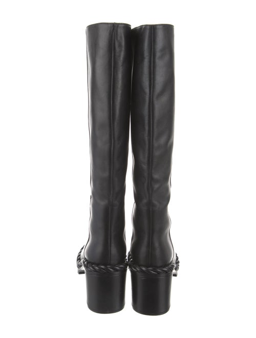 Valentino Rockstud Accents Leather Rain Boots