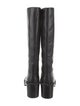 Valentino Rockstud Accents Leather Rain Boots
