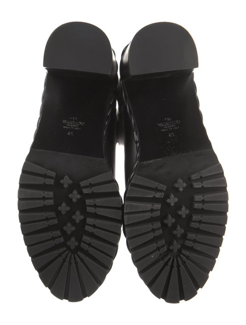 Valentino Rockstud Accents Leather Rain Boots