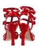 Valentino Rockstud Accents Patent Leather T-Strap Pumps