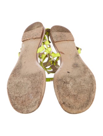 Valentino Rockstud Accents Leather Gladiator Sandals