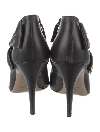 Valentino Leather Bow Accents Boots