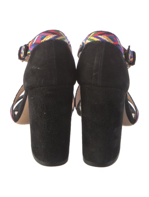 Valentino Suede Patterned Sandals