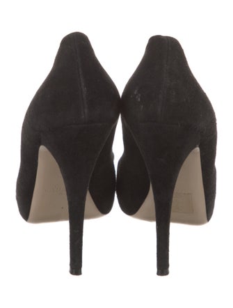 Valentino Suede Bow Accents T-Strap Pumps