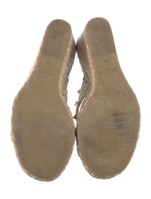 Valentino Rockstud Accents Leather Espadrilles