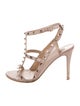 Valentino Rockstud Accents Leather T-Strap Pumps