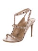 Valentino Rockstud Accents Leather T-Strap Pumps