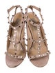 Valentino Rockstud Accents Leather T-Strap Pumps