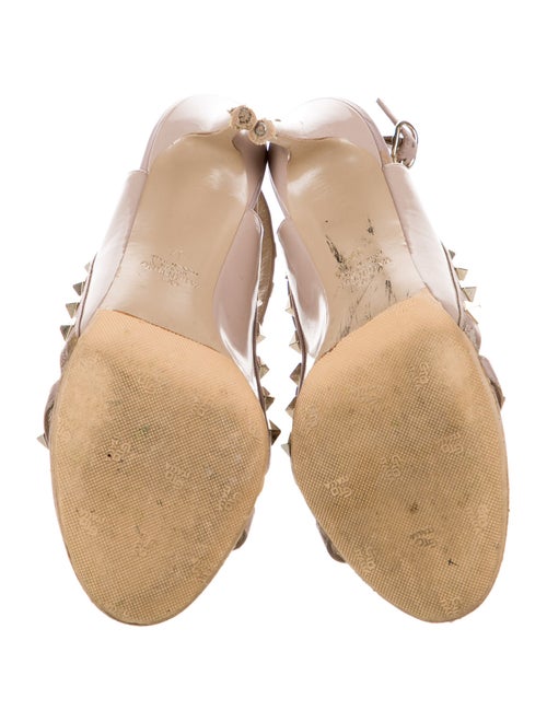 Valentino Rockstud Accents Leather T-Strap Pumps