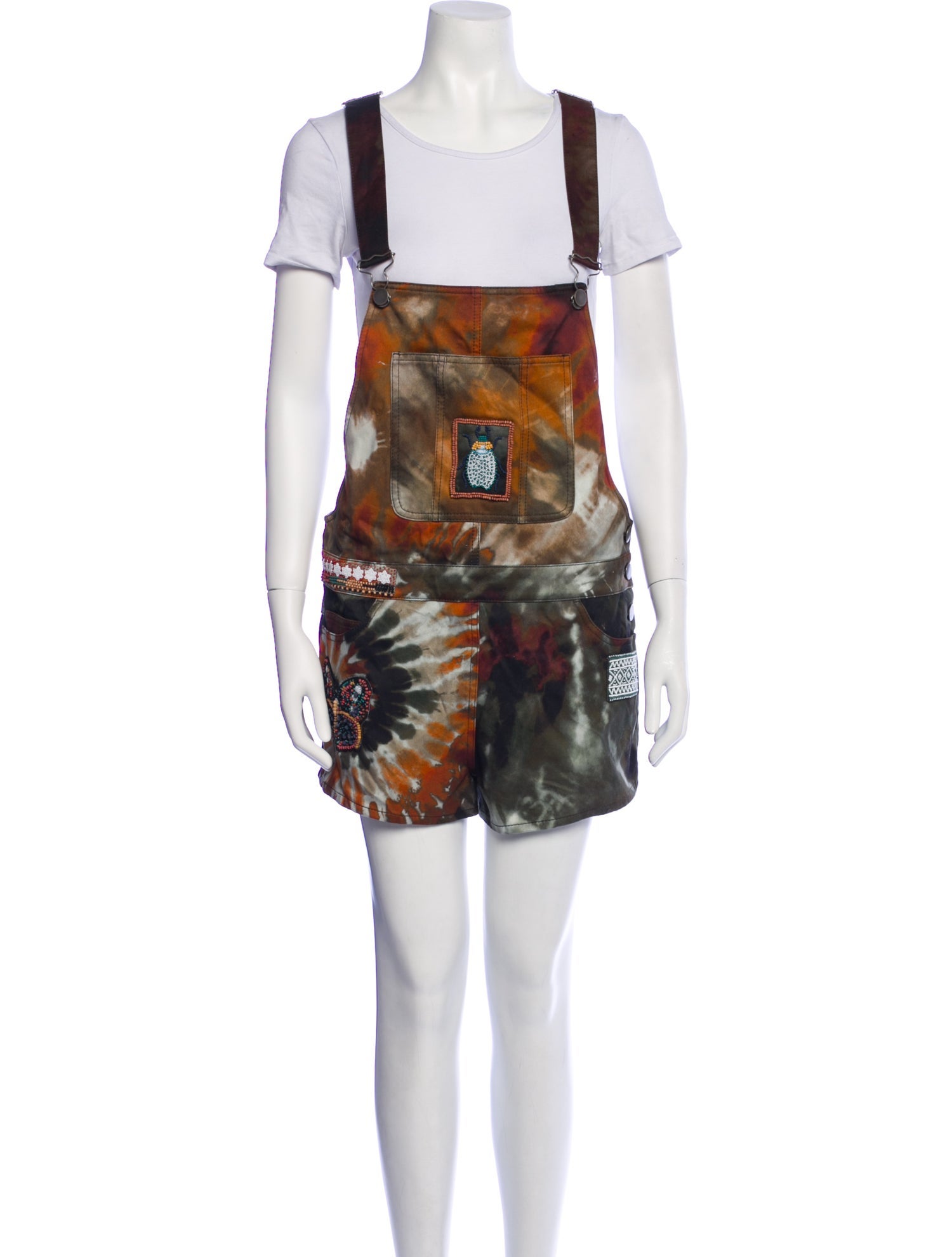 Valentino Printed Square Neckline Romper