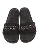 Valentino Suede Chain-Link Accents Slides