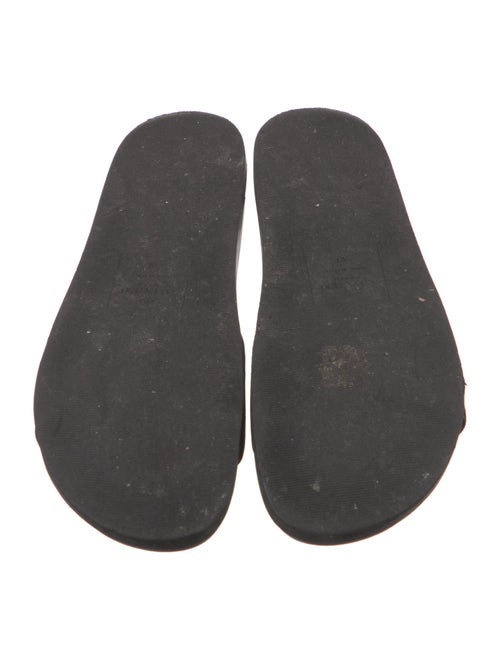 Valentino Suede Chain-Link Accents Slides