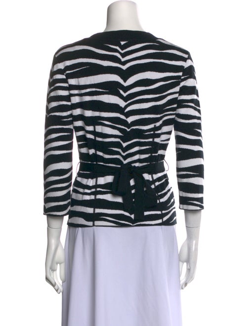 Valentino Animal Print V-Neck Sweater