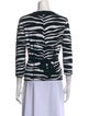 Valentino Animal Print V-Neck Sweater