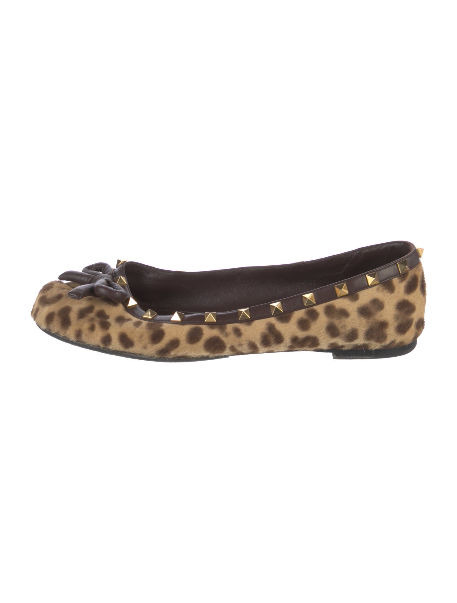 Valentino Ponyhair Animal Print Flats
