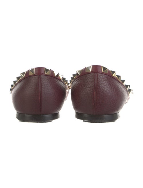 Valentino Rockstud Accents Leather Ballet Flats