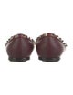 Valentino Rockstud Accents Leather Ballet Flats