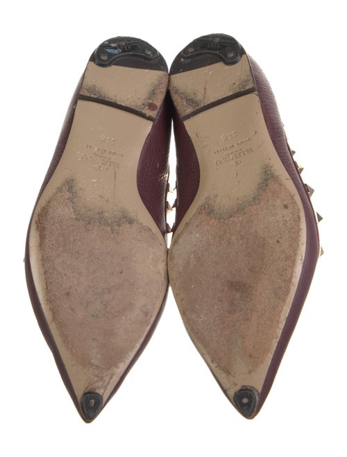 Valentino Rockstud Accents Leather Ballet Flats