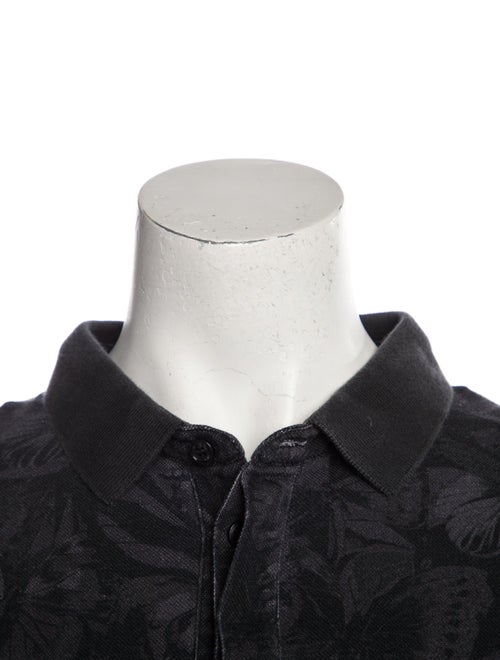Valentino Lace Pattern Short Sleeve Button-Up Top
