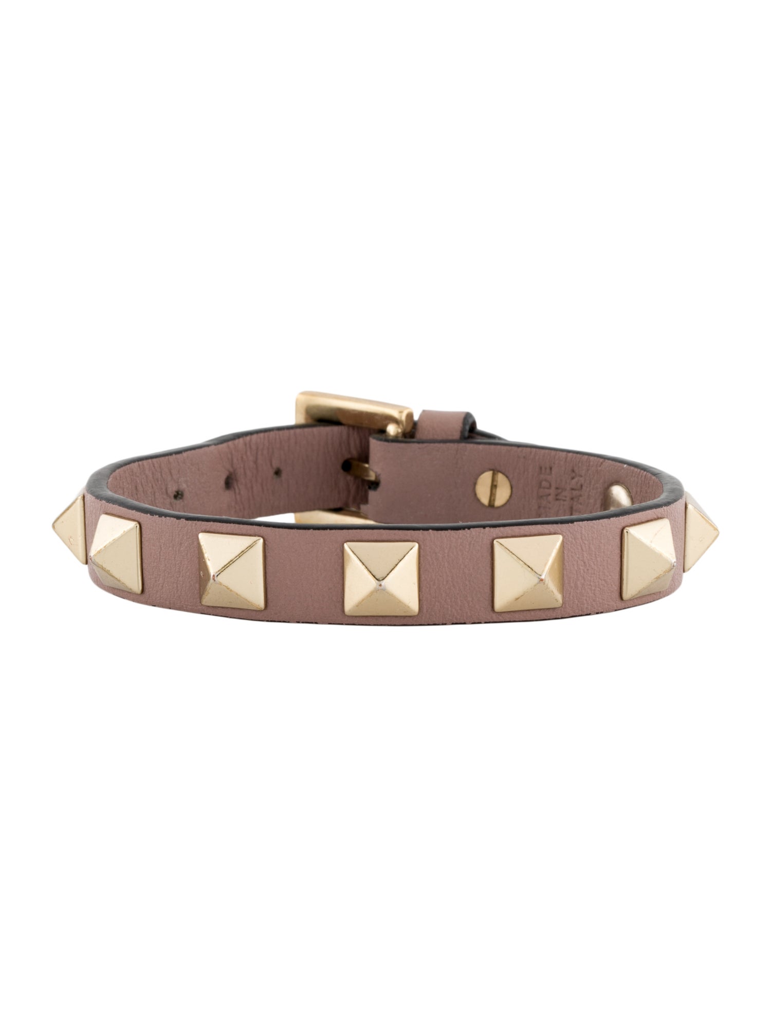 Valentino Leather Rockstud Wrap Bracelet