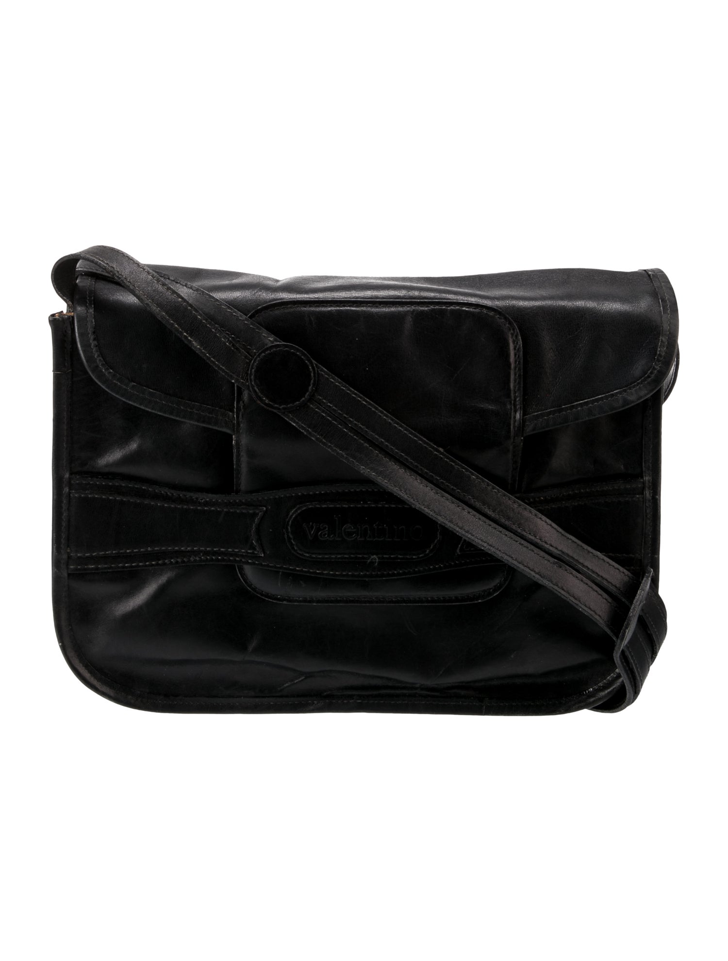 Valentino Leather Messenger Bag