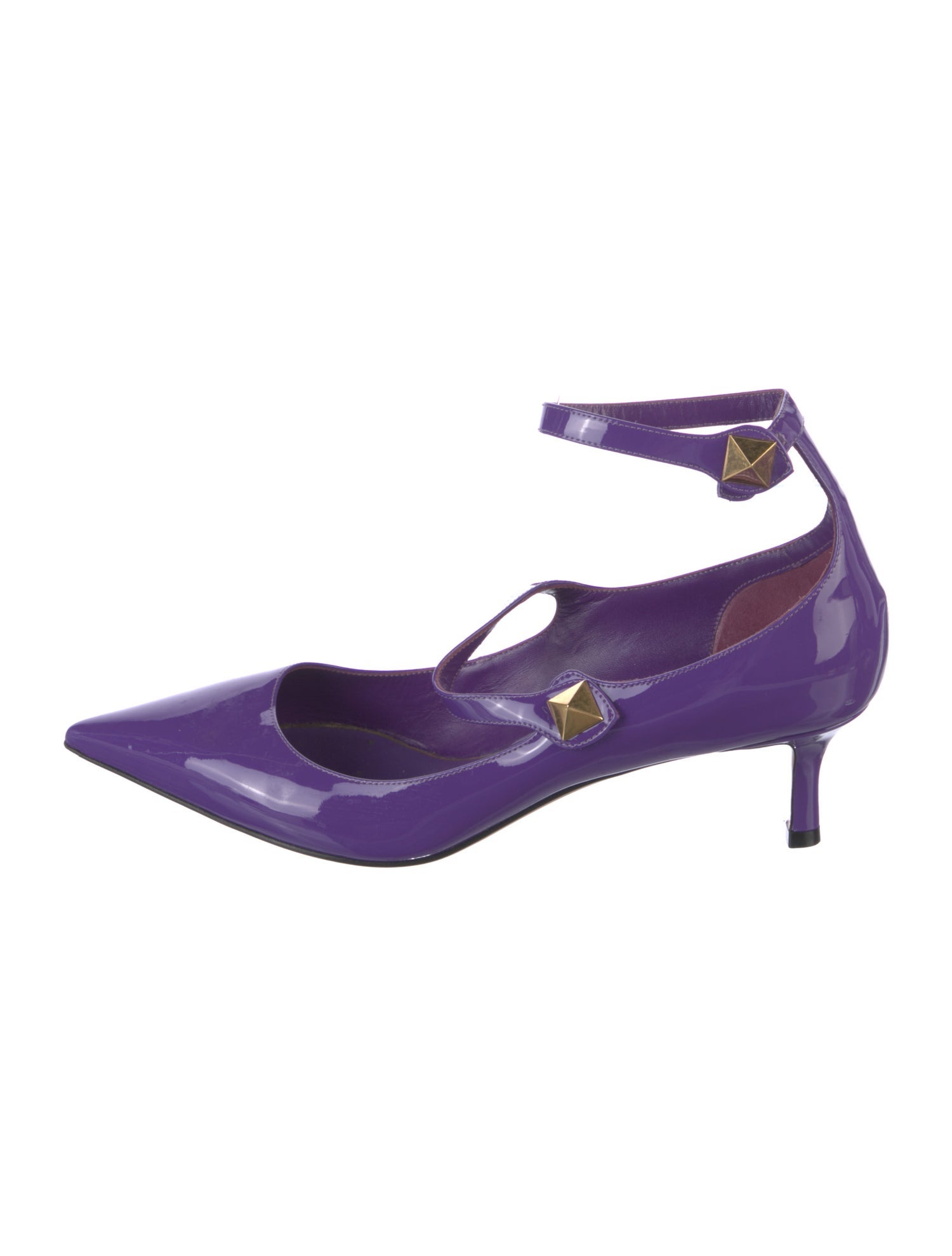 Valentino Rockstud Accents Patent Leather D'Orsay Pumps