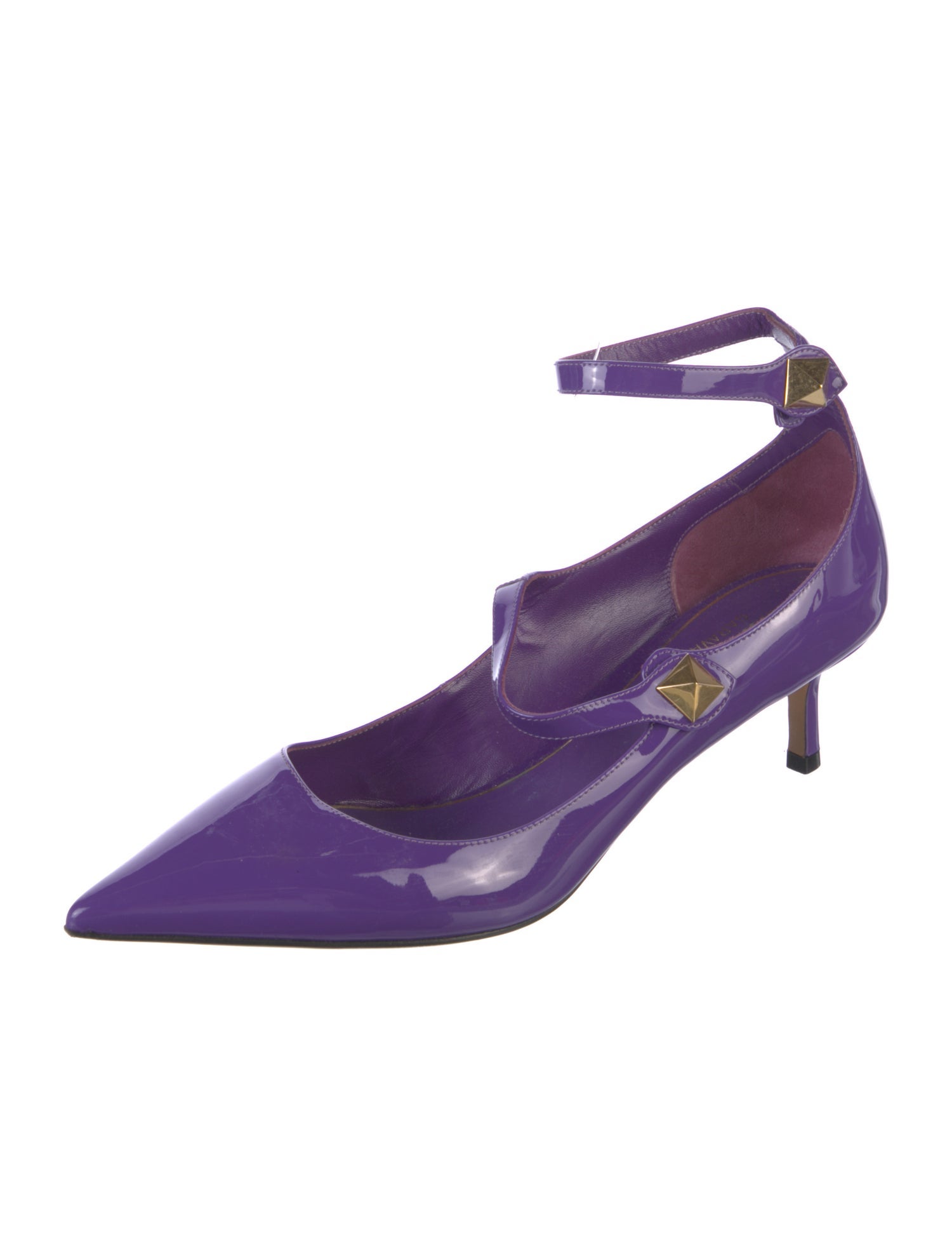 Valentino Rockstud Accents Patent Leather D'Orsay Pumps