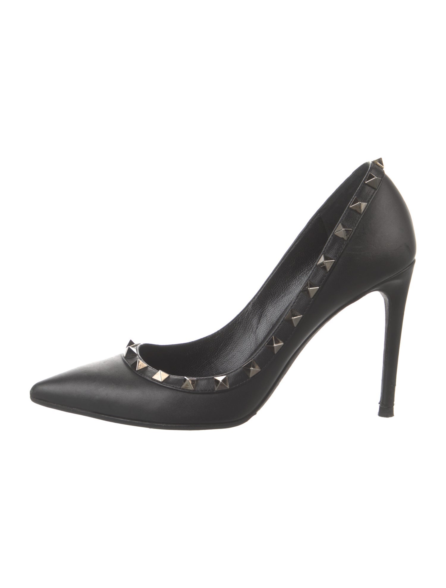 Valentino Rockstud Accents Leather Pumps