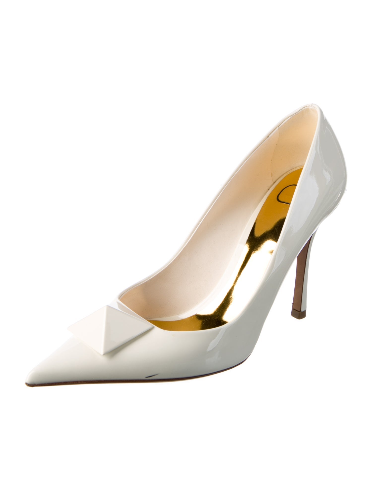 Valentino Rockstud Accents Patent Leather Pumps