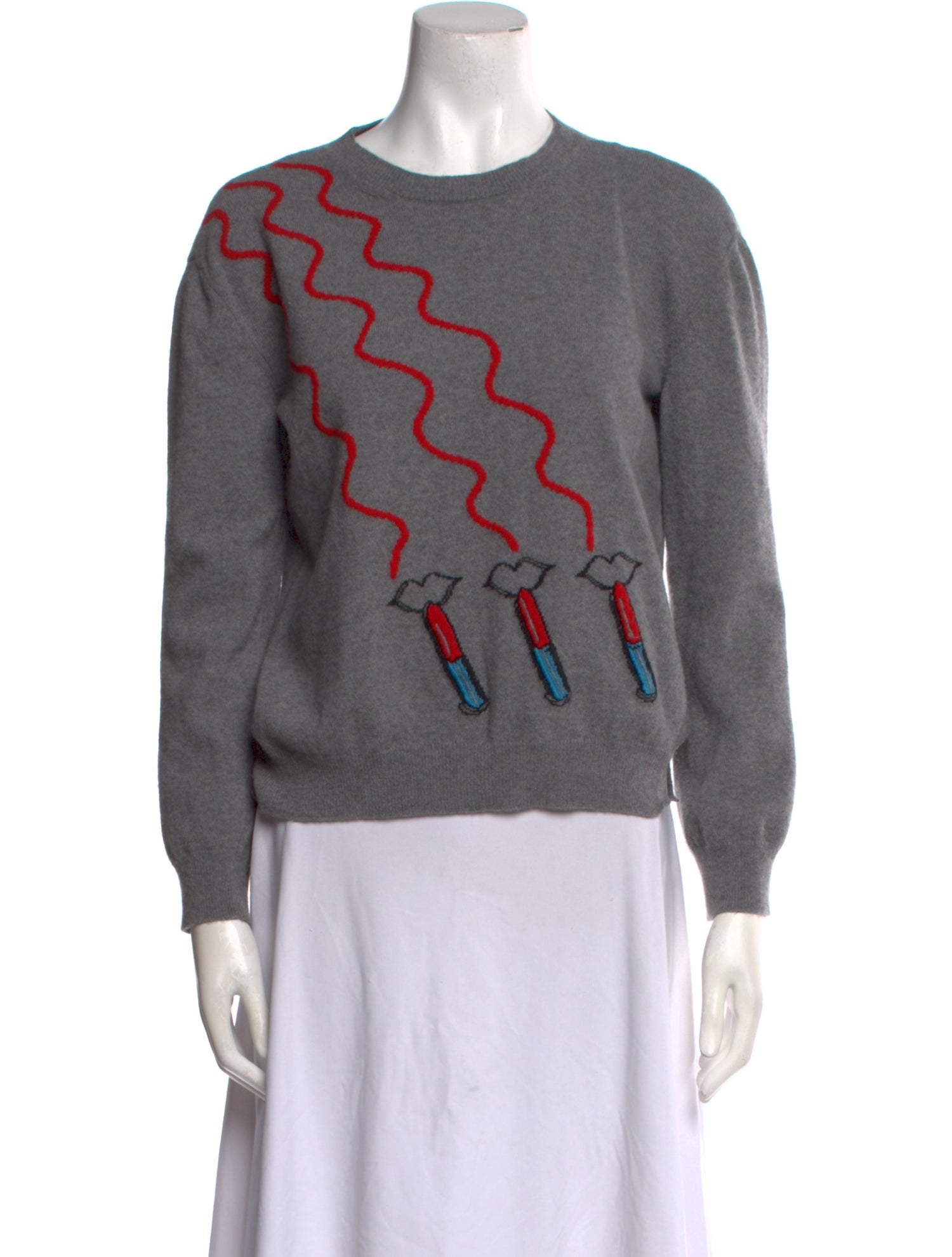 Valentino Wool Graphic Print Sweatshirt