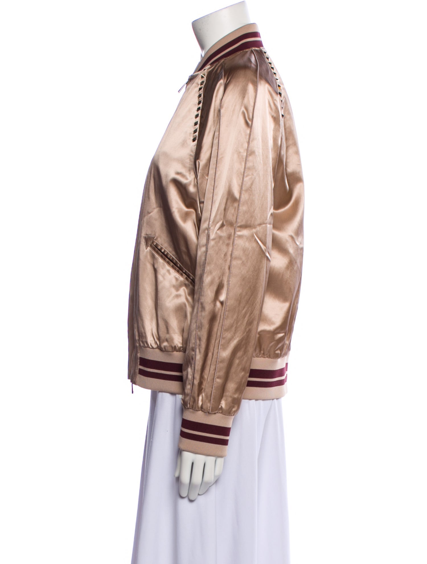 Valentino Striped Bomber Jacket