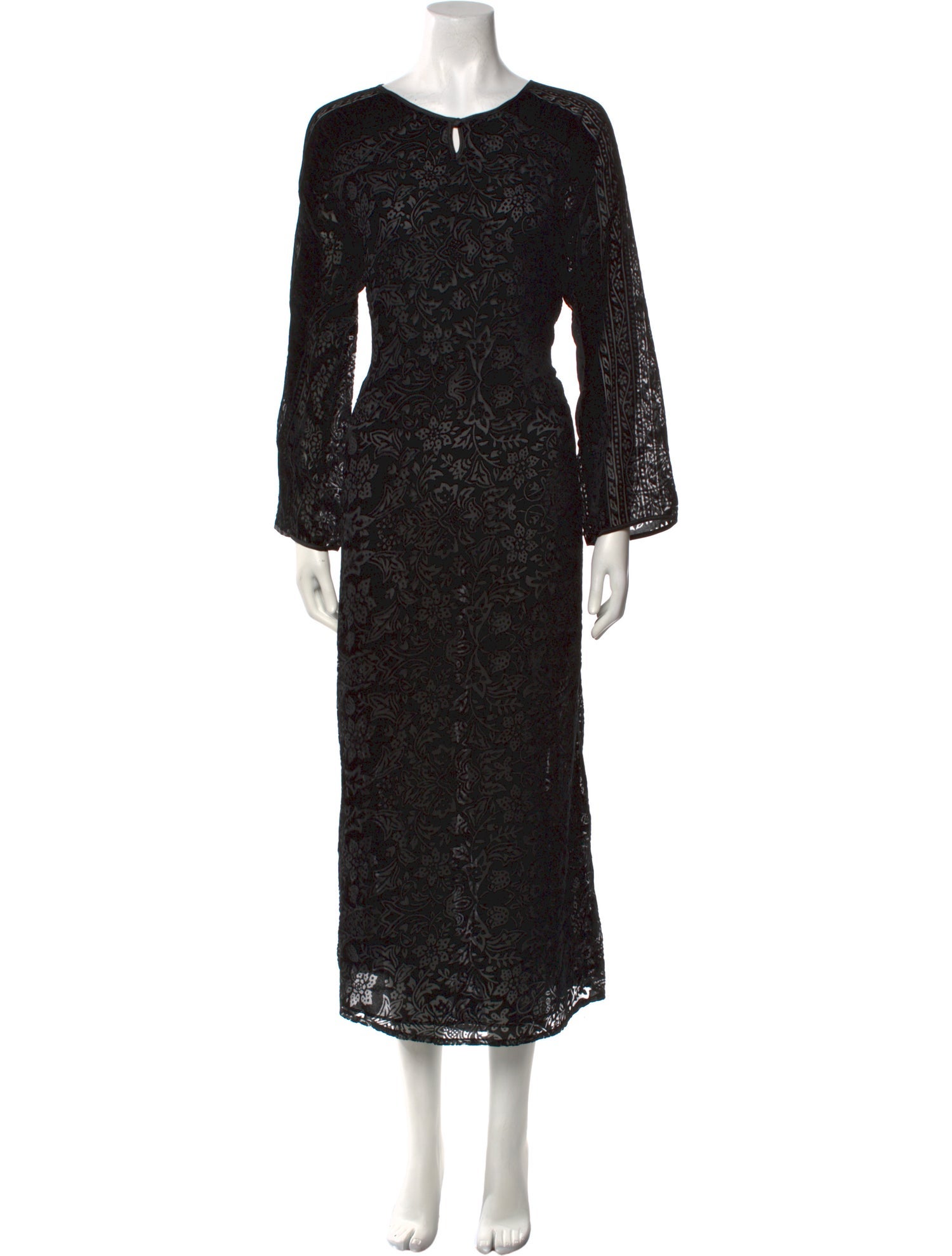 Valentino Floral Print Long Dress