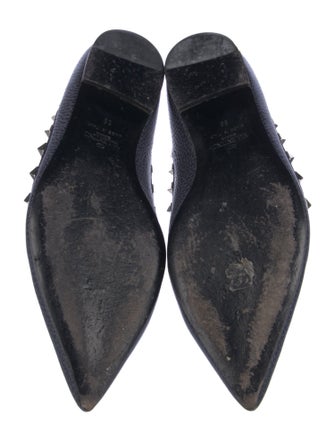 Valentino Rockstud Accents Leather Ballet Flats