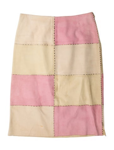 Valentino Skirts Lambskin Knee-Length Skirt M