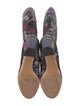 Valentino Floral Print Embroidered Accent Boots