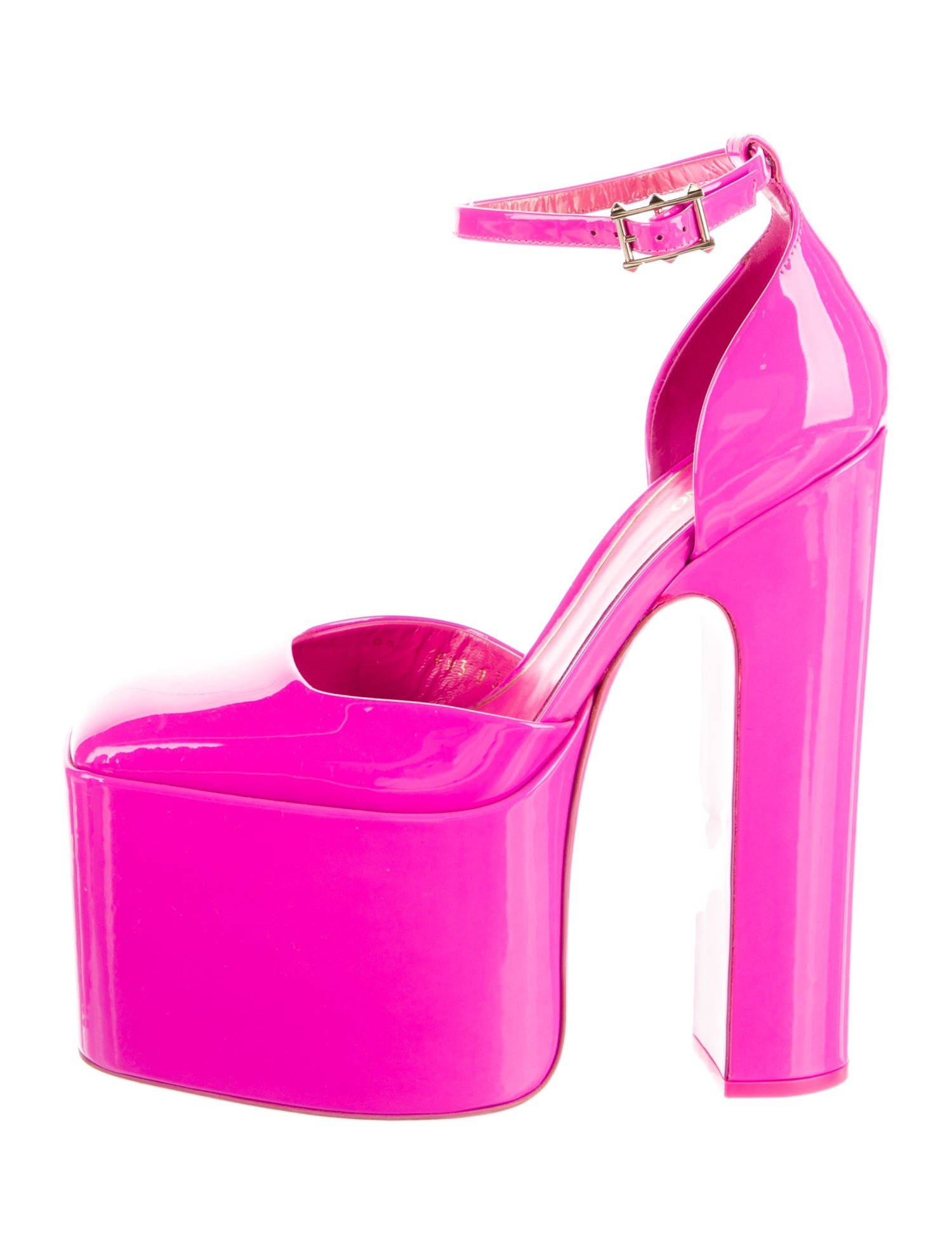 Valentino Rockstud Accents Patent Leather D'Orsay Pumps