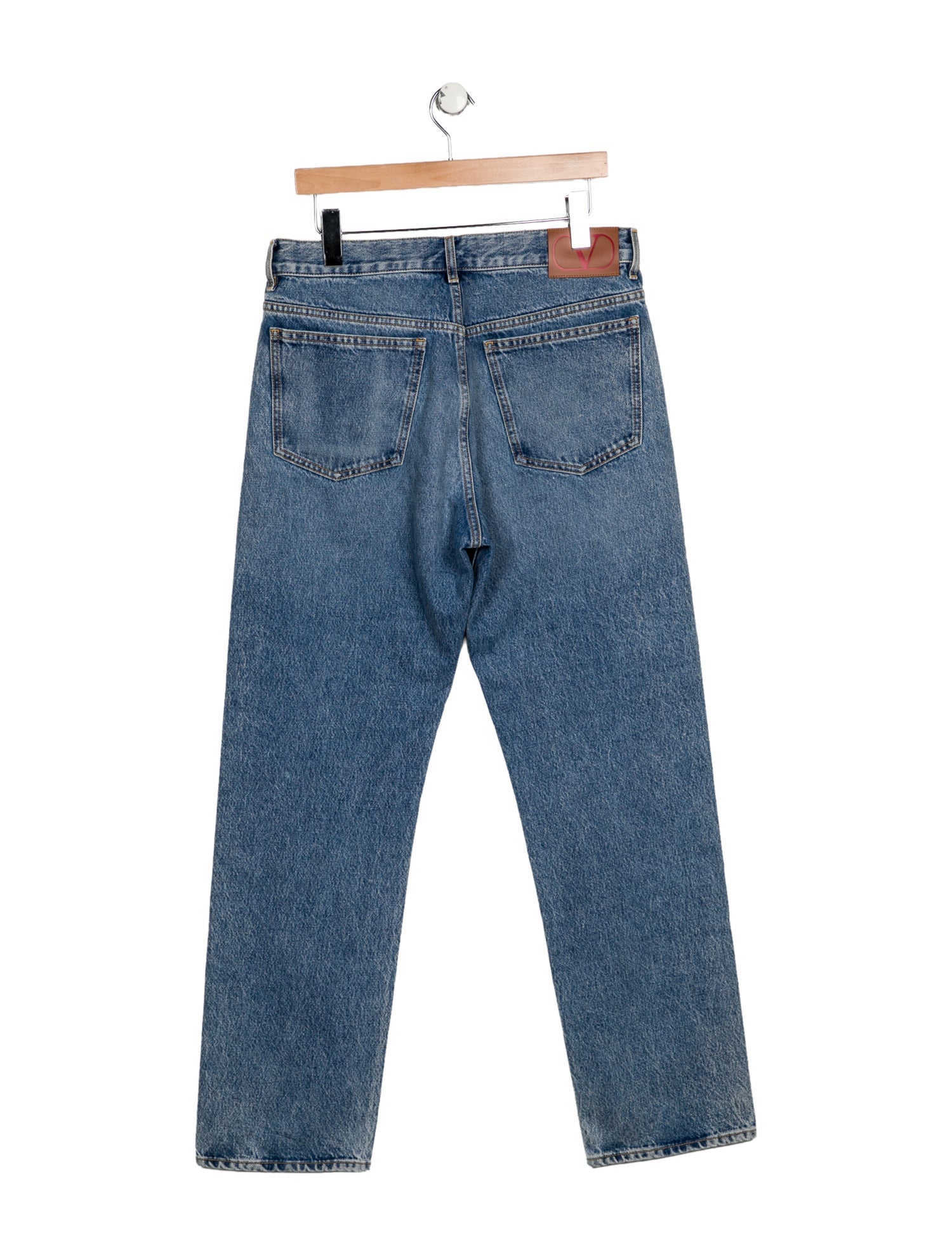 Valentino High-Rise Straight Leg Jeans