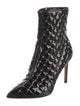 Valentino Quilted Pattern Patent Leather Boots