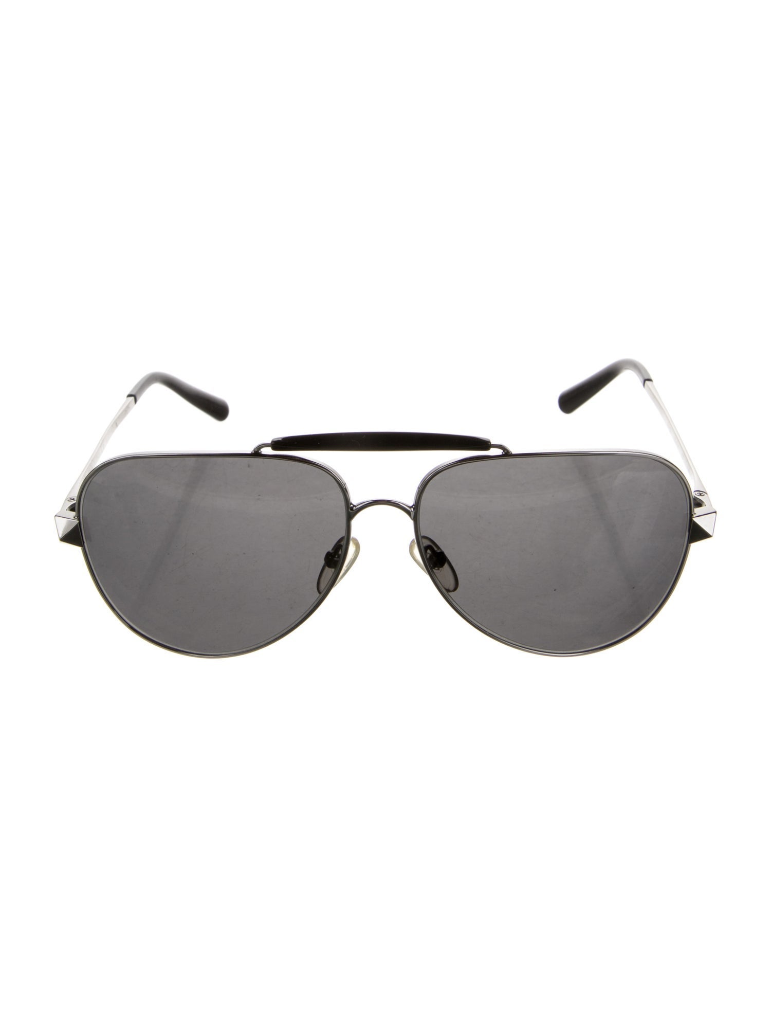 Valentino Rockstud Accents Aviator Sunglasses