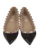 Valentino Rockstud Accents Patent Leather Ballet Flats