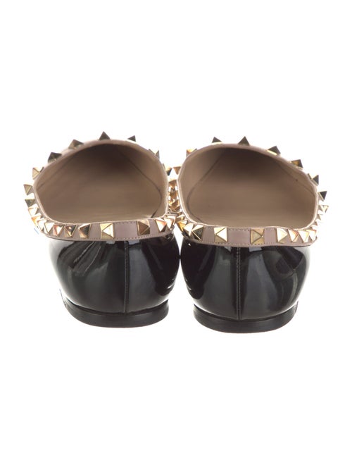 Valentino Rockstud Accents Patent Leather Ballet Flats