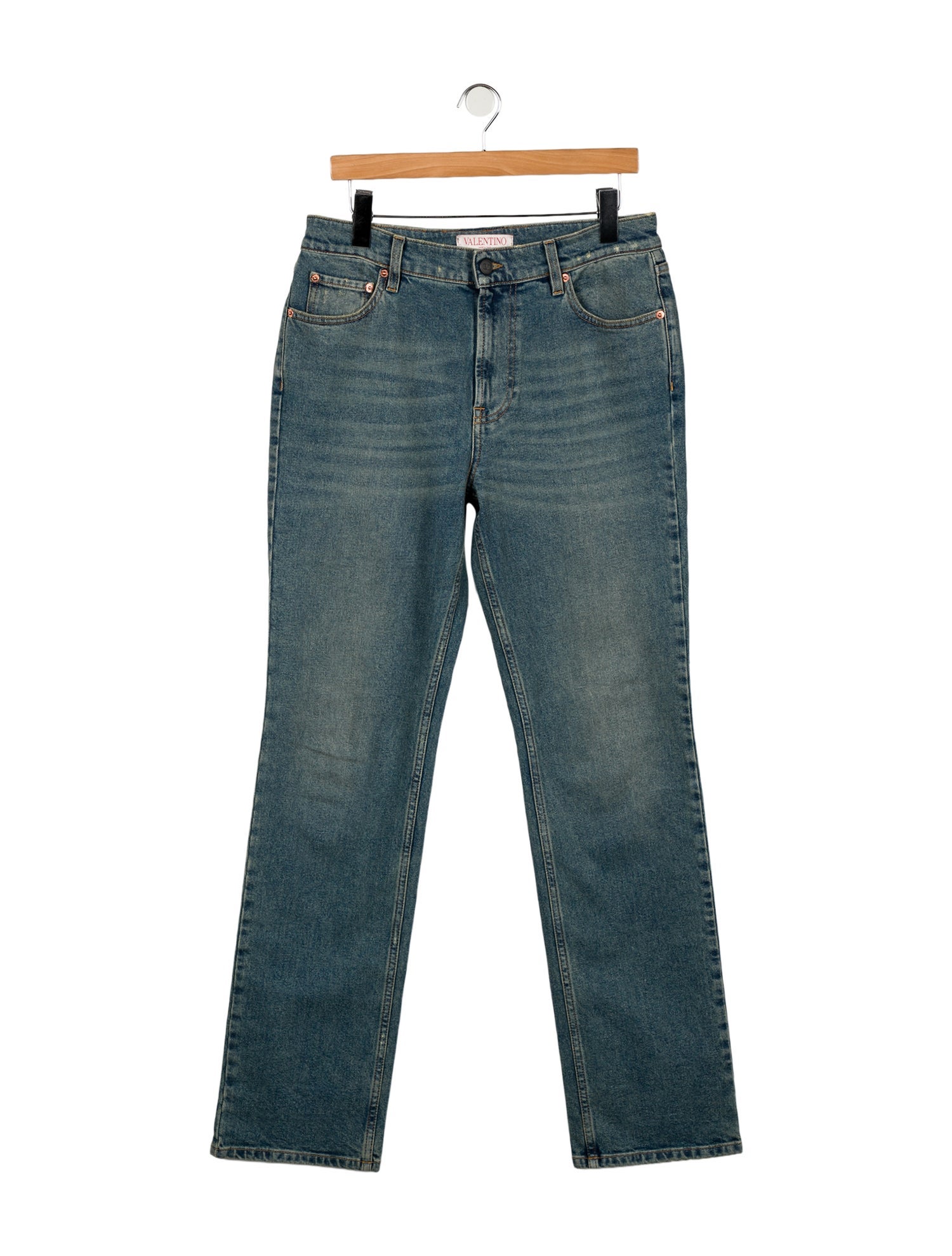Valentino Mid-Rise Wide Leg Jeans