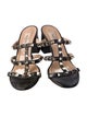 Valentino Rockstud Accents Leather Slides