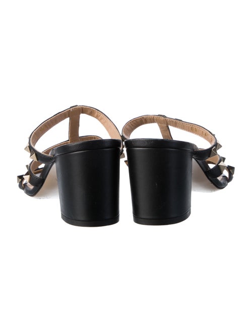 Valentino Rockstud Accents Leather Slides
