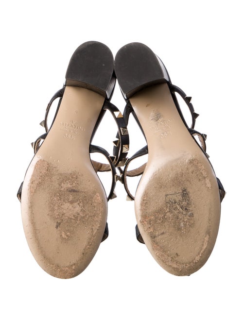 Valentino Rockstud Accents Leather Slides