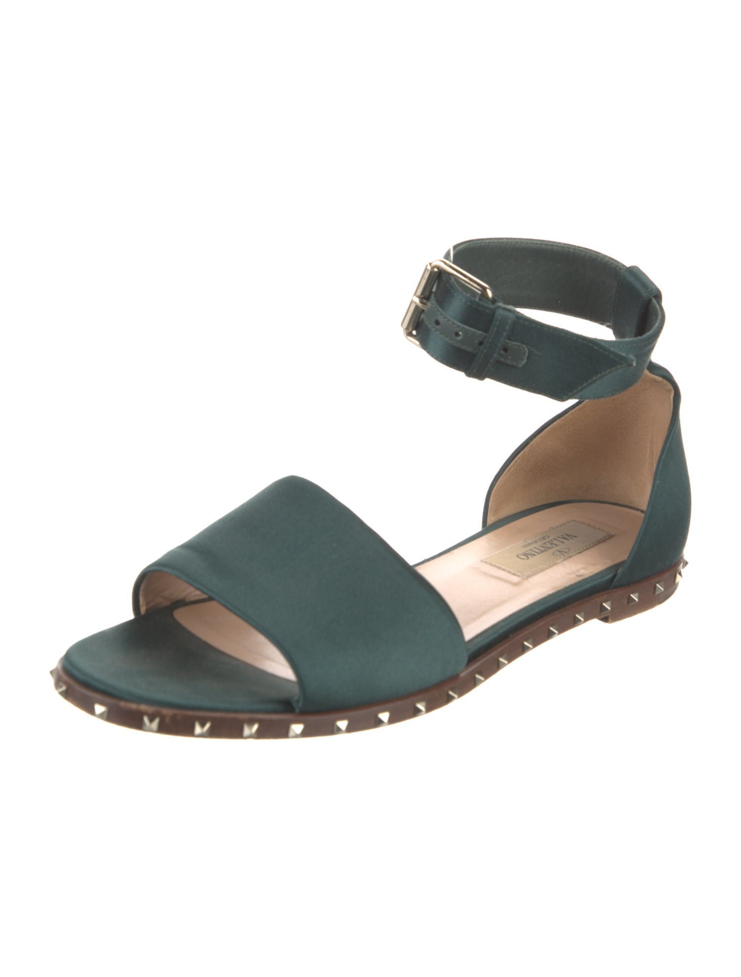 Valentino Rockstud Accents Leather Sandals