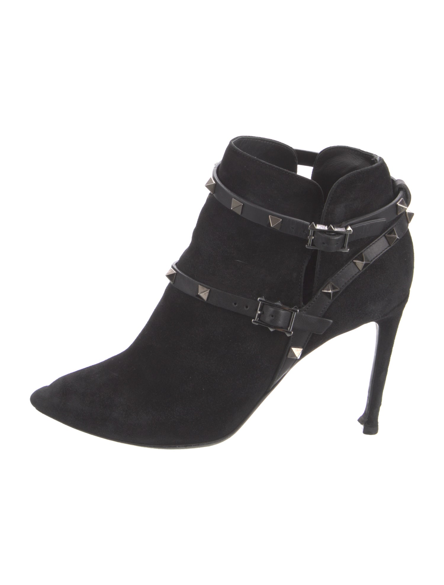 Valentino Rockstud Accents Suede Boots