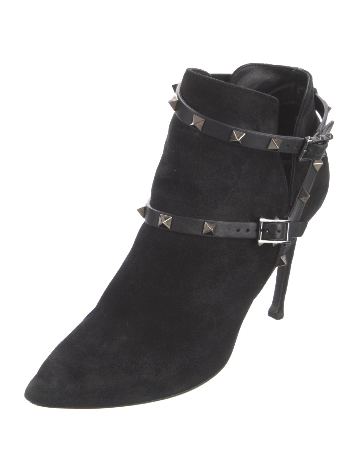 Valentino Rockstud Accents Suede Boots