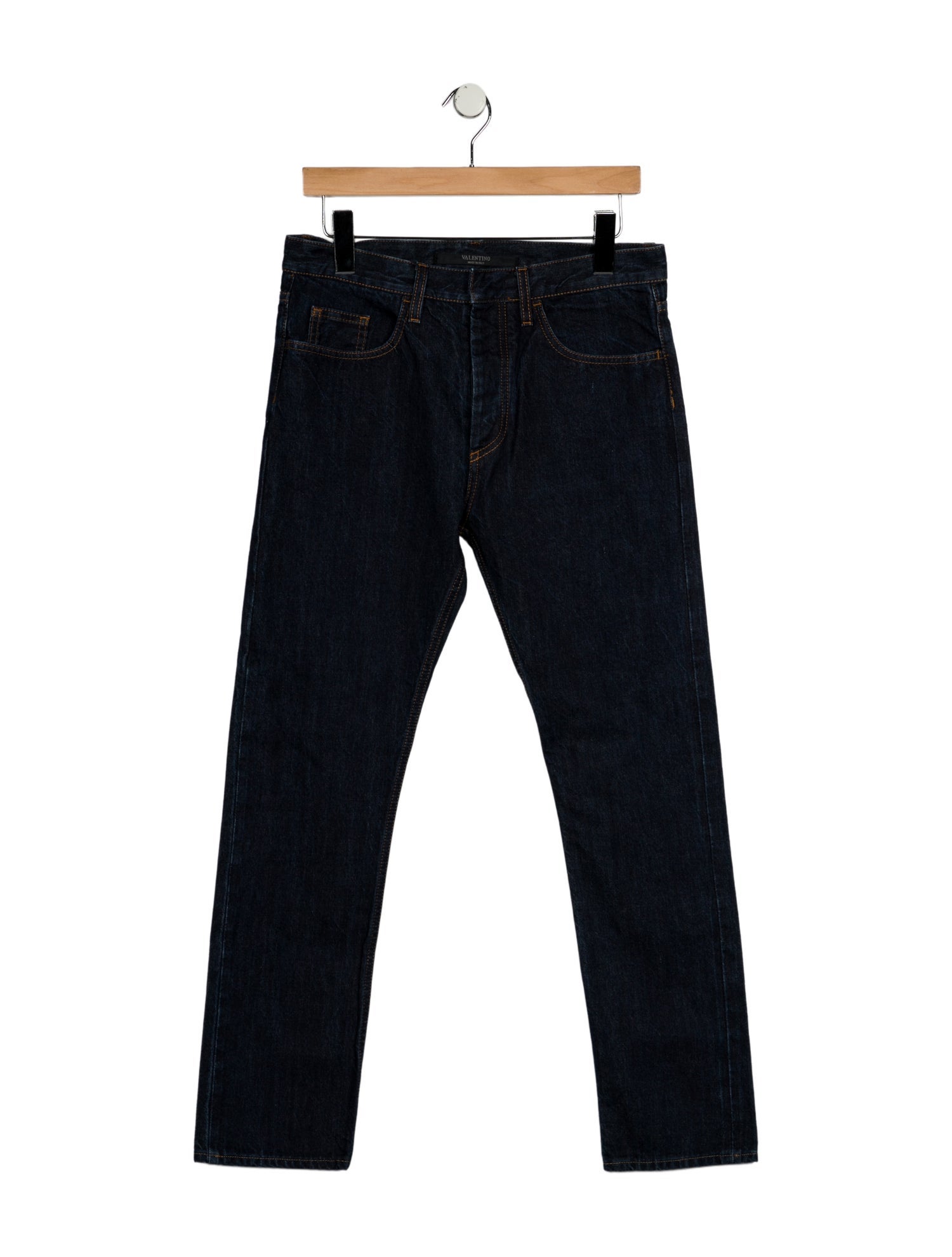 Valentino High-Rise Straight Leg Jeans